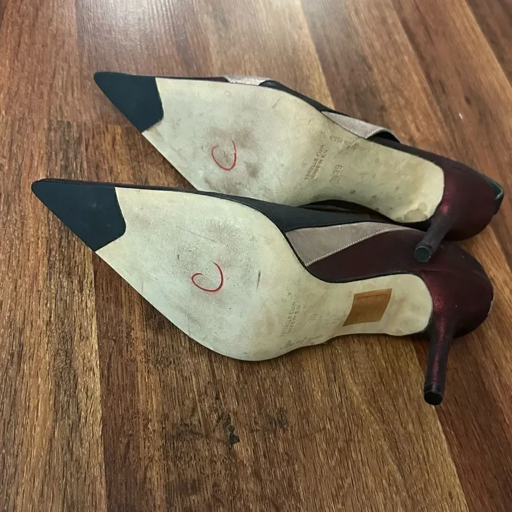 Elegant Red and Black Women's Heels